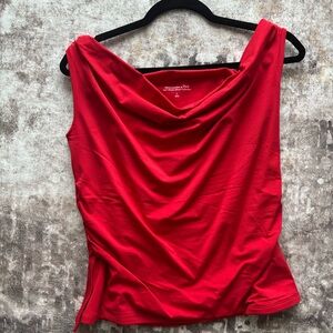 Abercrombie and Fitch Red Draped Women's Top